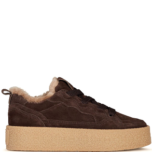 Замшевые кеды с мехом