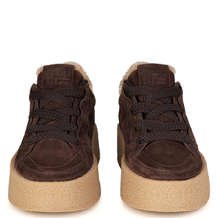 Замшевые кеды с мехом